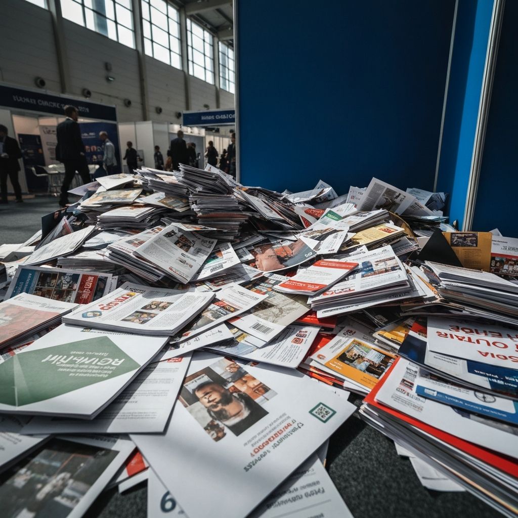 Exhibition brochure waste problem
